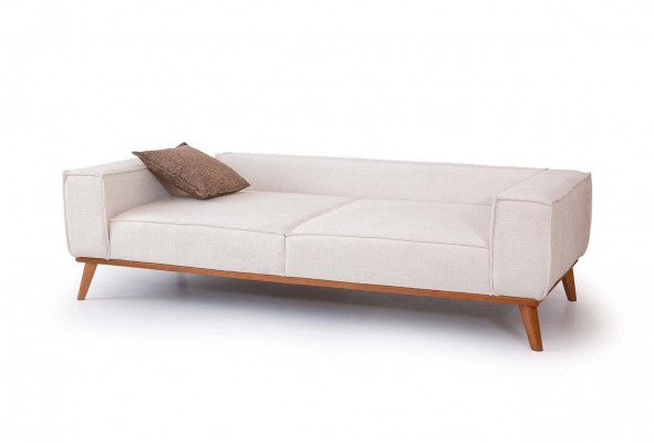 Weiße Polstercouch Wohnzimmer Designer Stoffsofa Luxus Edle Sitzmöbel