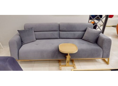 Brauner Polster 3-Sitzer Designer Wohnzimmer Exklusive Couch 3-er Sofa