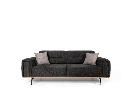 Moderne Graue Couchgarnitur 2x Dreisitzer Luxuriöse Polster Sofas 2tlg