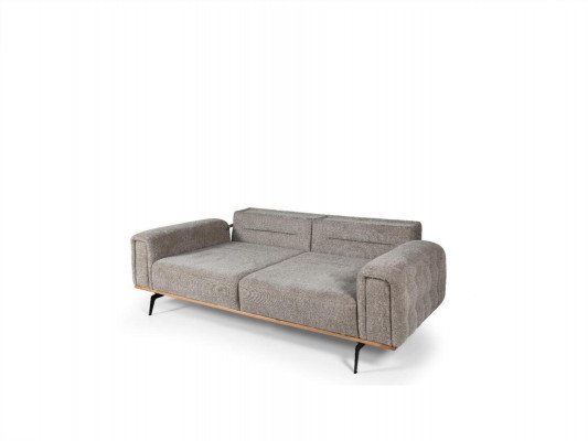 Moderne Graue Couchgarnitur 2x Dreisitzer Luxuriöse Polster Sofas 2tlg