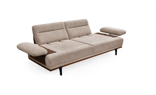 Stoffsofa Dreisitzer Sofa 3 Sitzer Couch Polstersofa Beige Moderne