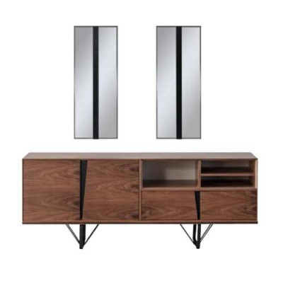 Anrichte Sideboard Schrank Kommode Holzschrank Braun Holz Esszimmer