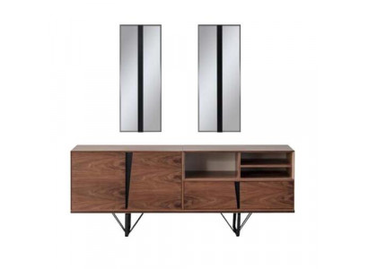 Anrichte Sideboard Schrank Kommode Holzschrank Braun Holz Esszimmer