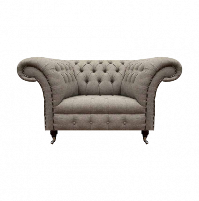 Wohnzimmer Neu Luxus Sessel Chesterfield Grau Polstermöbel Textil Möbel