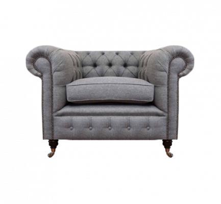 Wohnzimmer Sessel Luxus Polster Stoff Chesterfield Textil Sitz Neu Einrichtung