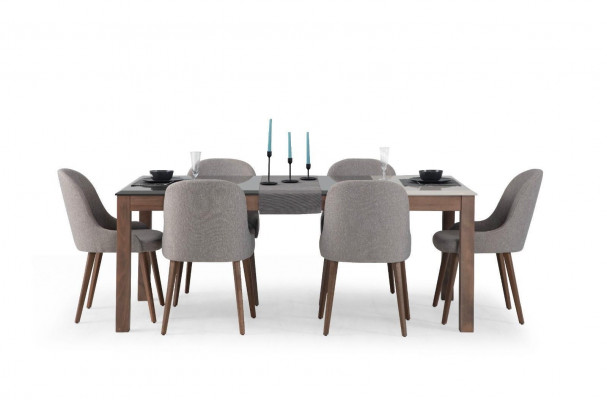 Exklusive Esszimmer Möbel Holz Esstisch Designer Anrichte Polsterstühle