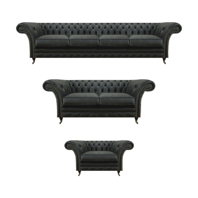 Wohnzimmer Sofas Chesterfield Einrichtung Modern Polsteritz Set 3tlg Neu