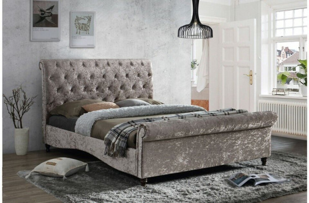 Luxus Chesterfield Knöpfe Betten Schlafzimmer Design Möbel Bett Doppel Hotel Neu     