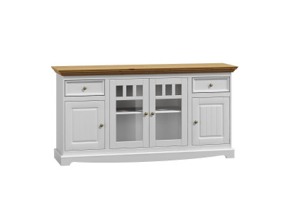 Vitrinenschrank Küchenbüfett Landhaus Regal Anrichte Schrank Buffet Vitrine neu