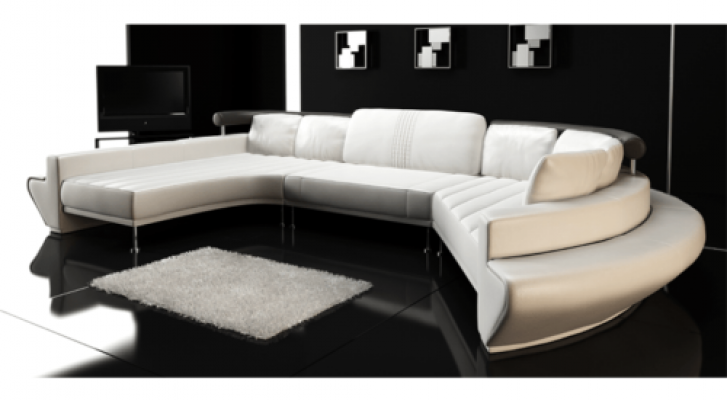 Runde Couch Sofa Polster Rundsofas Wohnlandschaft Ecksofa Eckgarnitur