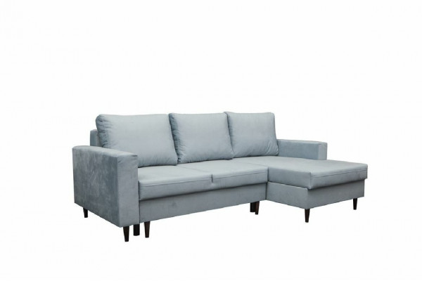 Graue Sofa Designer mit Bettfunktion Wohnlandschaft Schlafsofa Ecksofa Couch