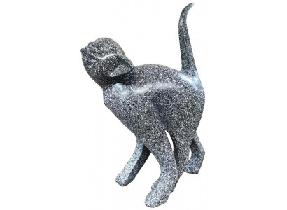 Design Figur Affe Deko Statue Skulptur Abstrakt designer Loft Silber Skulpturen