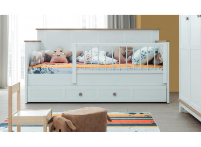 Kinderbettchen Kinderlaufstall Bettchen Krippe Weiß Holz Bett Modern