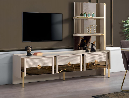 Wohnwand TV-Ständer Sideboard Designer Möbel Moderne Wohnzimmer