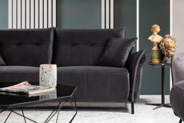 Sofagarnitur Set 2 tlg Wohnzimmer 2x Sofa Couch Dreisitzer Modern Möbel