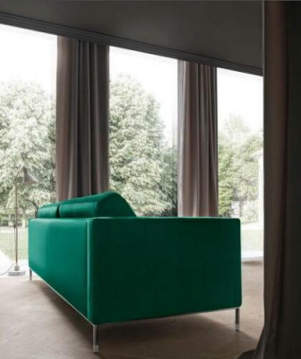 Wohnzimmer Grün Dreisitzer Stoff Design Couchen Polster Sofa Sofas Grüne Möbel