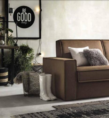 Schlafsofa Sofa 2 Sitzer Zweisitzer Textilsofa Wohnzimmer Italienische Möbel Neu