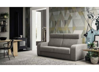 Moderne Design Luxus Sofa 2 Sitzer Möbel Wohnzimmer Design grau Textil alfitalia