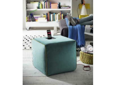 Hocker Ladestation Handy Polsterhocker Sitzhocker Hocker Ottomane Pouf Fußhocker