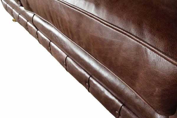 Sofa 3 Sitzer Couch Polster Sofas Couchen Wohnzimmer Chesterfield Leder