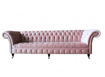 Chesterfield Rosa Couch Sofa Polster 4 Sitzer Couchen Sitz Sofas 