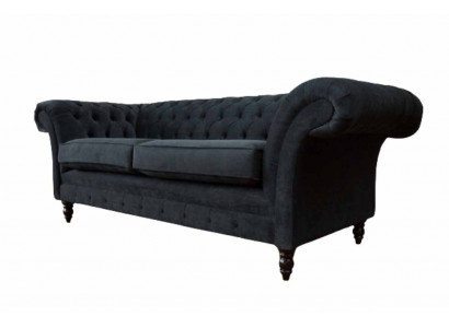 Chesterfield Rosa Neu Dreisitzer Stoff Design Couchen Polster Sofa Neu