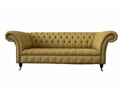 Chesterfield Dreisitzer Luxus Sofa 3 Sitz Sofas Sitz Design Couch Möbel Beige