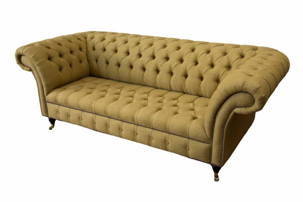 Chesterfield Dreisitzer Luxus Sofa 3 Sitz Sofas Sitz Design Couch Möbel Beige