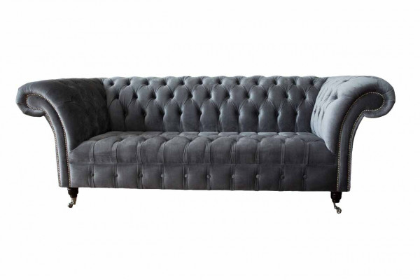 Chesterfield 3 Sitzer Design Sofa Polster Sofas Couchen Textil Dreisitzer