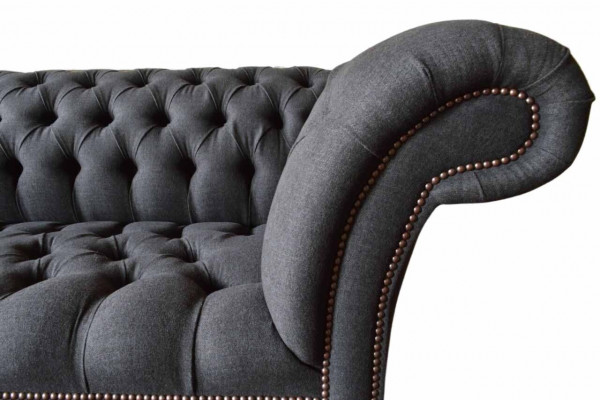 Chesterfield Dreisitzer Sofa 3 Sitzer Couch Polster Couchen Design Textil