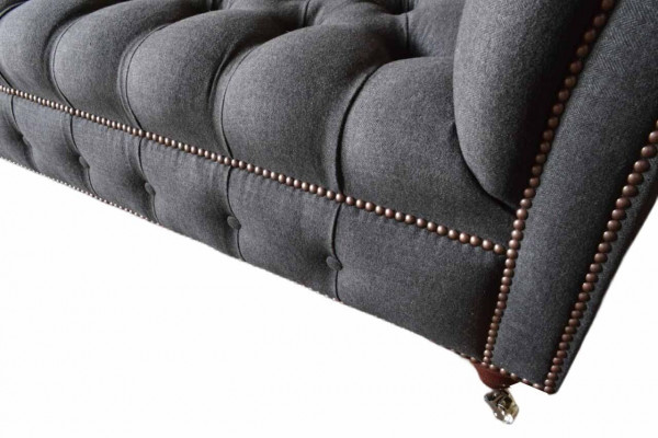 Chesterfield Dreisitzer Sofa 3 Sitzer Couch Polster Couchen Design Textil