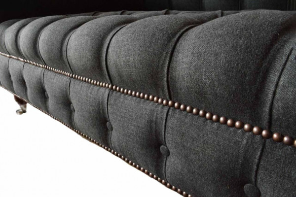 Chesterfield Dreisitzer Sofa 3 Sitzer Couch Polster Couchen Design Textil