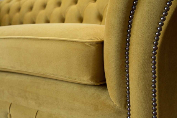 Chesterfield Sofa 3 Sitz Design Couch Dreisitzer Luxus Möbel Stil Textil