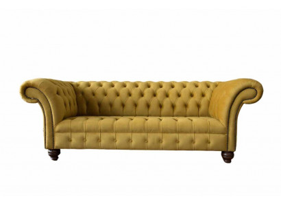 Chesterfield Gelb Sofa Polster 3 Sitzer Couchen Sitz Sofas Dreisitzer