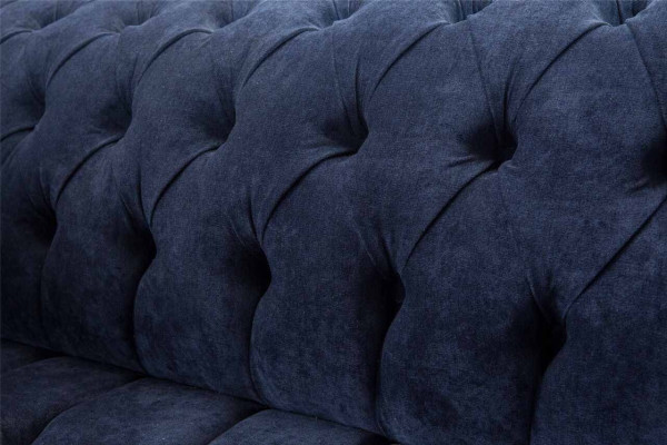 Chesterfield Design Sofa Couch 2 Sitzer Polster Blau Sofas Couchen Neu