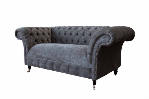 Chesterfield Couch Sofa 2 Sitzer Polster Stoff Design Luxus Sofas Textil