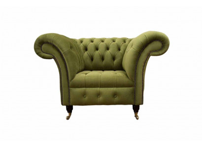 Chesterfield Design Sessel Couch Polster Luxus Textil Couchen Einsitzer