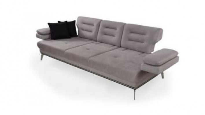 Luxus Sofagarnitur 331 Sitzer Dreisitzer Sofa Sessel Stoff Grau Modern