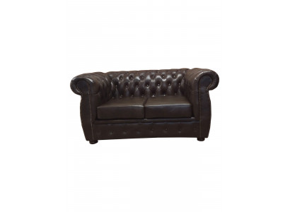 Chesterfield Sofa 2 Sitz Luxus Couch Zweisitzer Sofas Braun Möbel Couchen