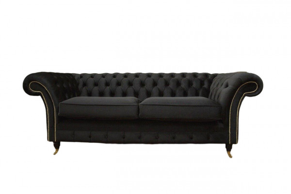 Chesterfield Sofa 3 Sitzer Couch Polster Luxus Textil Couchen Sofas