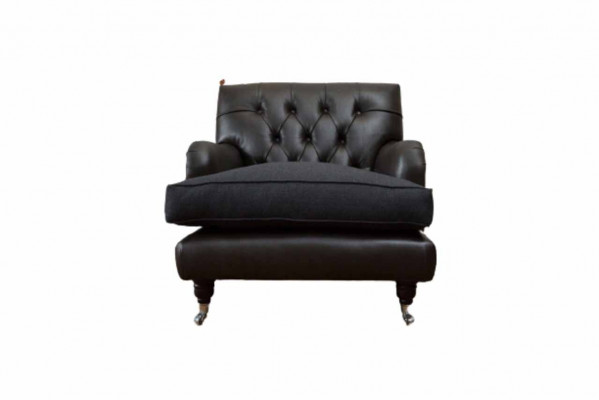 Chesterfield Design Sessel Couch Polster Luxus Couchen 1 Sitz Leder