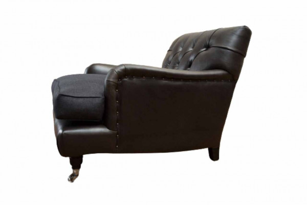 Chesterfield Design Sessel Couch Polster Luxus Couchen 1 Sitz Leder