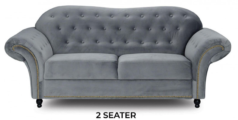 Chesterfield Sofagarnitur Couch Polster Möbel 3+2+1 Samt Stoff Couchen