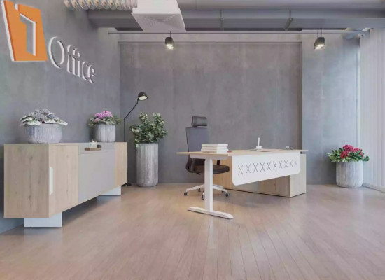 Chef Eckschreibtisch Büro Zimmer Möbel Design Praxis Kanzlei Möbel Beige