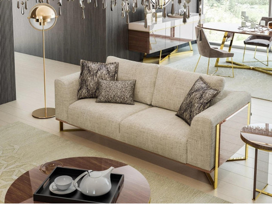 Wohnzimmer Sofagarnitur Polstermöbel Dreisitzer Sofa Couch Design Sessel