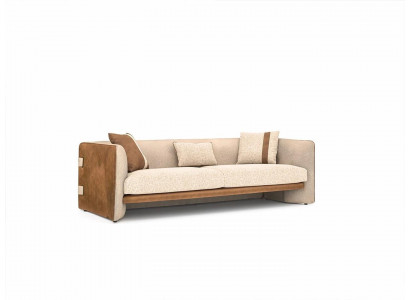 Beige Sofa Luxus Dreisitzer Couch Modern Einrichtung Polstermöbel Textil