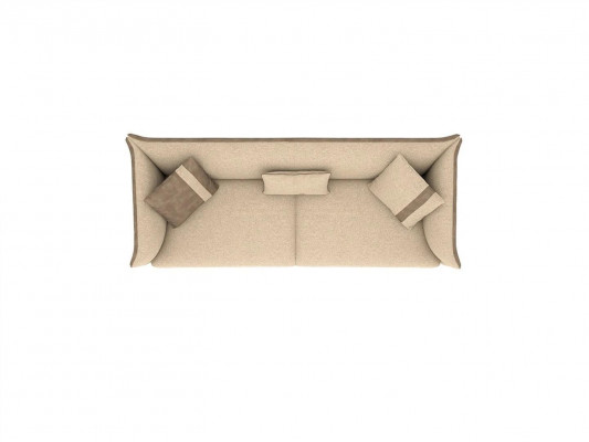 Beige Luxus Polstermöbel Modern Desing Dreisitzer Sofa Wohnzimmer Einrichtung