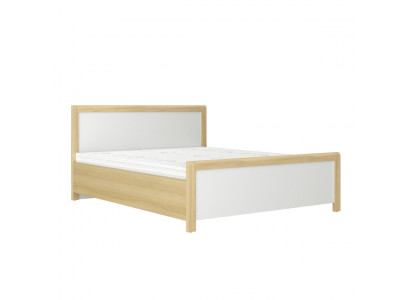 Schlafzimmer Holzbett Weißes Doppelbett Designer Helles Holzgestell Neu