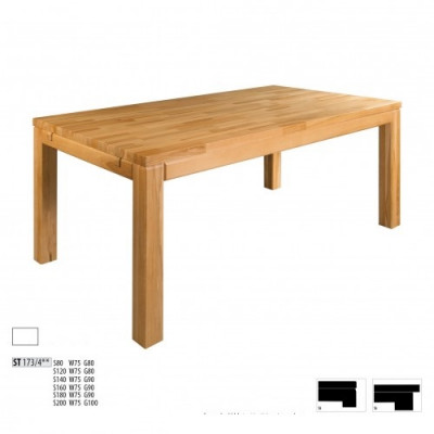 Tisch Esstisch Massive Möbel Esszimmer 200x100cm Echtes Holz Vollholz Neu Tische