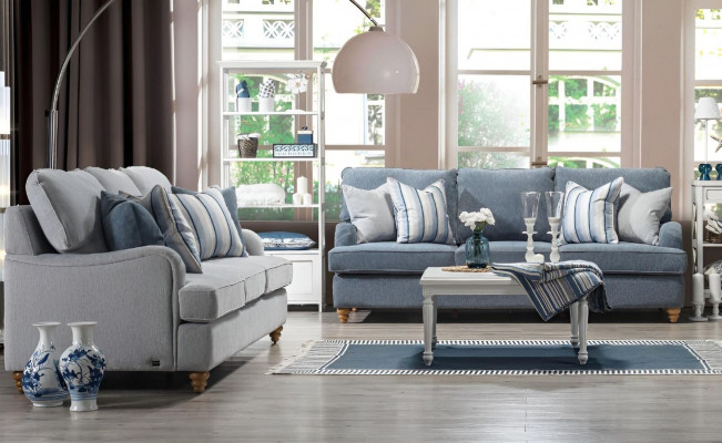 Sofa Dreisitzer 2x Wohnzimmer Luxus Möbel Modern Design Einrichtung